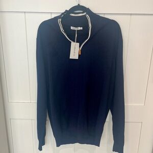 NWT Collars & Co. Luxury Touch Cotton Cashmere Quarter Zip Size XL